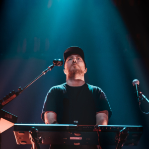 Martin Doherty of Chvrches performing at The Brooklyn Bowl Las Vegas