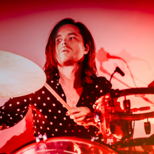 Jonny Scott Playing the drums for Chvrches at the masonic lodge at Hollywood forever