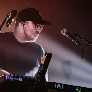 Martin Doherty of Chvrches performing the Masonic Lodge at Hollywood Forever.