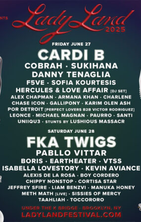 poster of the the Ladyland fest lineup