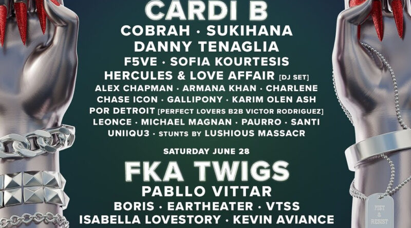 poster of the the Ladyland fest lineup